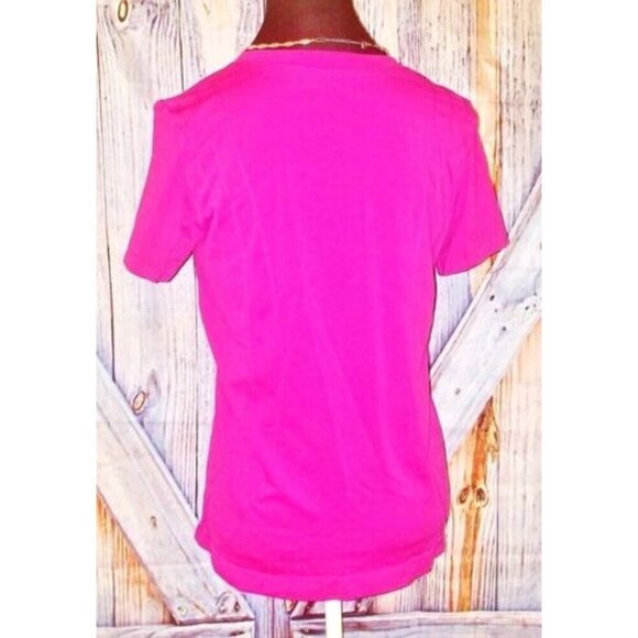 Set Lot of 3 Woman's Short Sleeve Tee Shirt Tops ASSORTED COLORS size LARGE - Picture 3 of 10